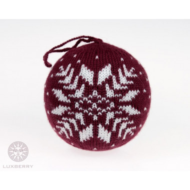 Декоративный шар Luxberry Norway бордо/белый