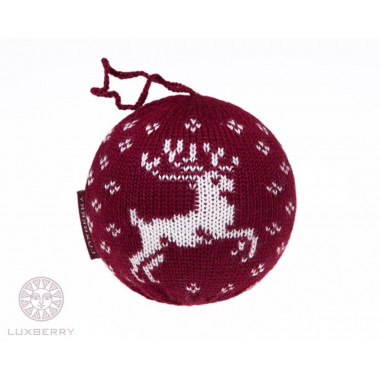 Декоративный шар Luxberry Олень бордо/белый