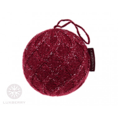 Декоративный шар Luxberry Snowberry бордо/серебро