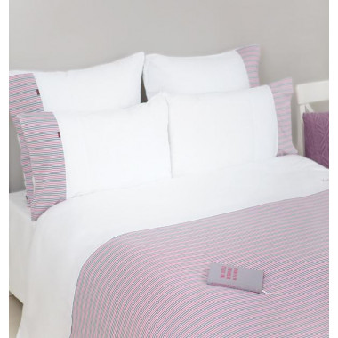 Набор Пододеяльник1,5-спальный+Наволочка Luxberry белый/серый/розовый/винный