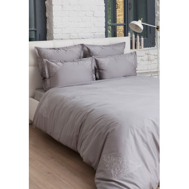 Постельное бельё 1,5-спальное BOVI Castello серый