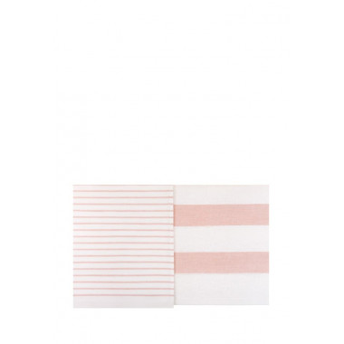 Комплект COTTAGE из 3 полотенец, белый/розовый