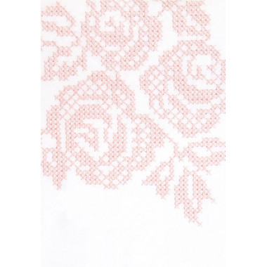 Чехол для бортика Luxberry ROSE 45x390см белый/розовый