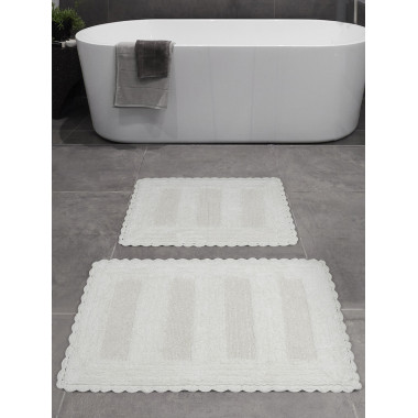 Набор ковриков для ванной KARNA LENA 2шт 50x70+60x100см Кремовый