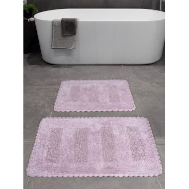 Набор ковриков для ванной KARNA LENA 2шт 50x70+60x100см Лавандовый