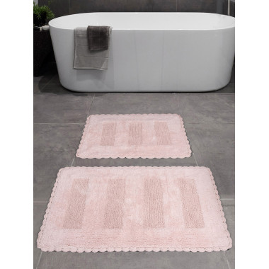 Набор ковриков для ванной KARNA LENA 2шт 50x70+60x100см Розовый