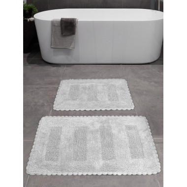 Набор ковриков для ванной KARNA LENA 2шт 50x70+60x100см Светло-Серый
