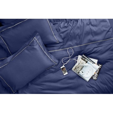 Постельное бельё Primavelle 2-х-спальное Luxe-сатин Baratto (наволочки 52х74) на резинке Синий