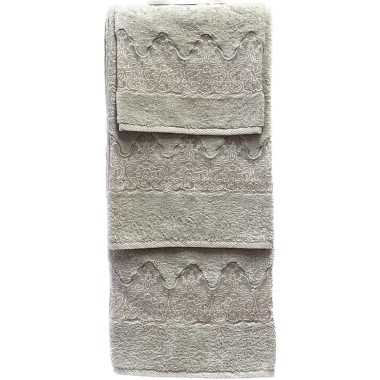 Комплект полотенец Palombella GUISY 3шт бежево-серый